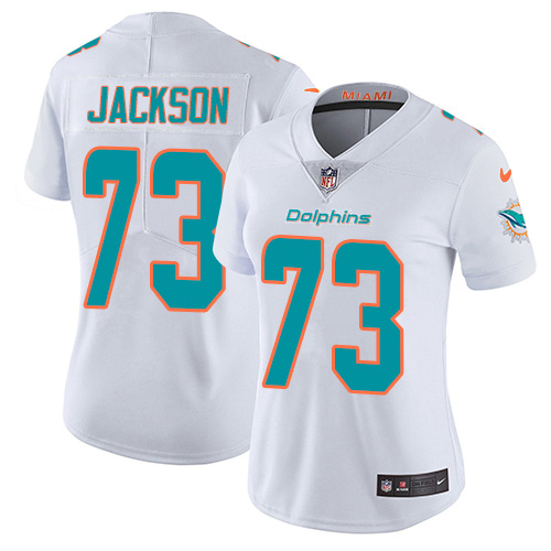 Nike Miami Dolphins #73 Austin Jackson White Women Stitched NFL Vapor Untouchable Limited Jersey->women nfl jersey->Women Jersey